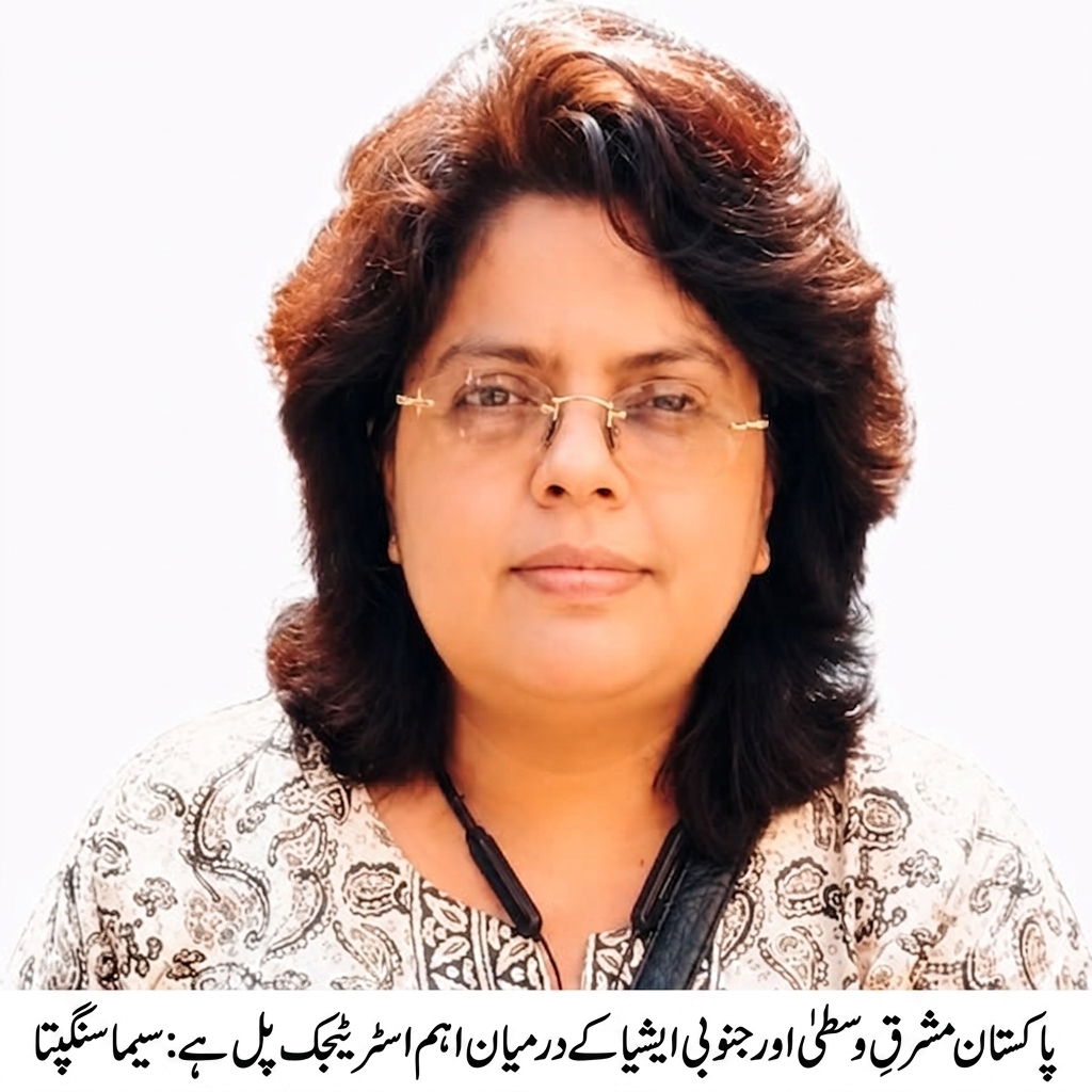 پاکستان مشرقِ وسطیٰ اور جنوبی ایشیا کے درمیان اہم اسٹریٹجک پل ہے:سیما سنگپتا