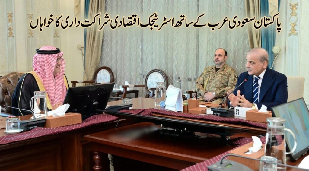 پاکستان سعودی عرب کے ساتھ اسٹریٹجک اقتصادی شراکت داری کا خواہاں، وزیراعظم